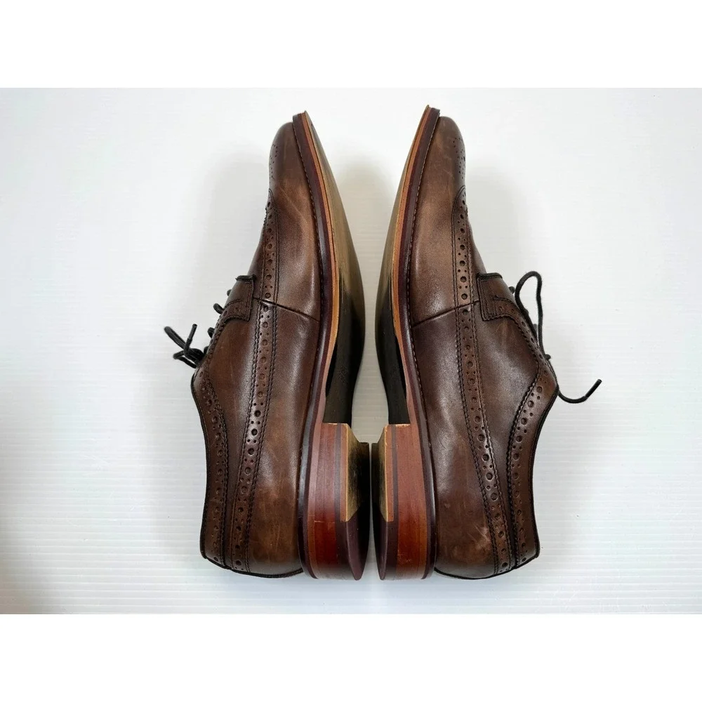 Johnston & Murphy Conard Wingtip Oxford Dress Shoes Men 10.5 EUC‎ Leather